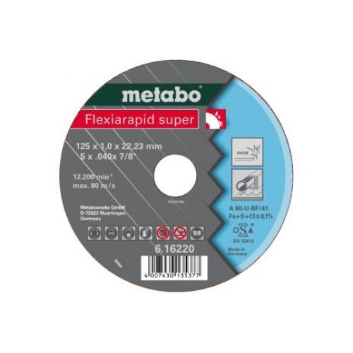 Metabo Flexiarapid Super Řezný kotouč 180X1,6X22,23 INOX, TF 41 616226000