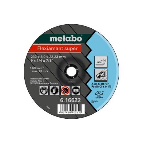 Metabo Flexiamant super 180x6,0x22,23 Inox, SF 27 616610000