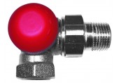 HERZ TS-90-V-Termostatický ventil úhlový levý 1/2 ", M 28 x 1,5 červená krytka 1775867