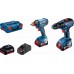 BOSCH Sada: GSR 18V-50 + GDX 180-LI (3x 5,0 Ah + GAL 188CV), L-boxx 136 06019G5227