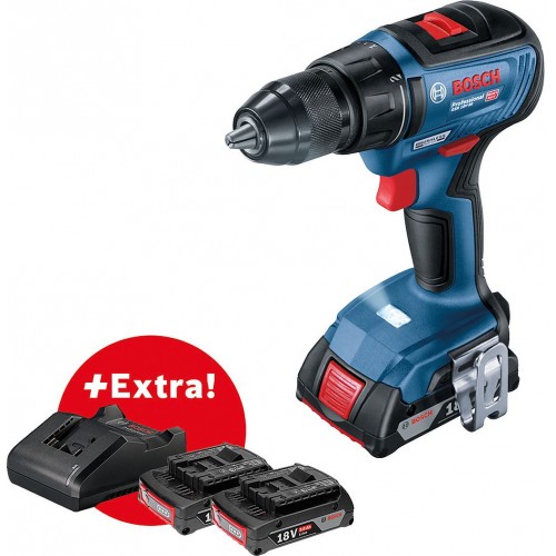 BOSCH GSR 18V-50 PROFESSIONAL Aku vrtací šroubovák, 3x 18V 2.0Ah, L-Case 06019H5005