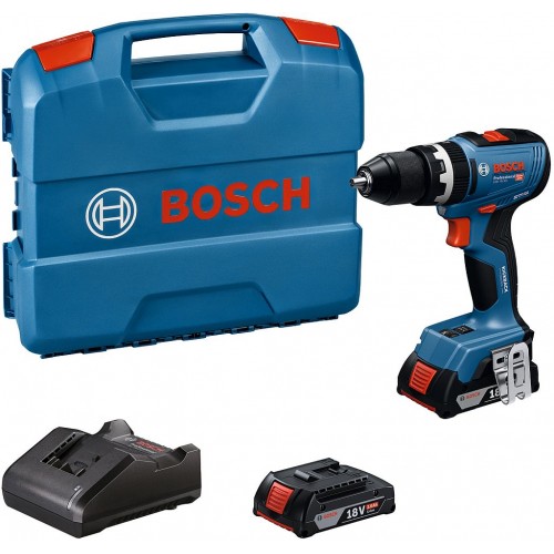 BOSCH GSB 18V-65 PROFESSIONAL Příklepový vrtací šroubovák, 2x 2.0Ah, L-Case 06019N3100