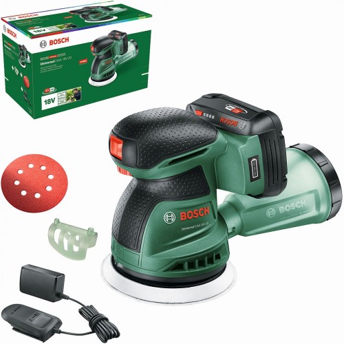 BOSCH UniversalOrbit 18V-20 Excentrická bruska, 1x PBA 2,0 Ah 06033E4102