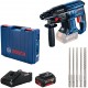 BOSCH GBH 180-LI PROFESSIONAL Vrtací kladivo + GBA 18V 4.0Ah + sada SDS Plus 0615990M9C