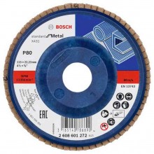 BOSCH Lamelový brusný kotouč X431, Standard for Metal, 115 mm, 22,23 mm, 80 2608601272