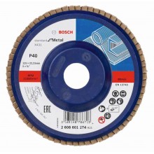 BOSCH Lamelový brusný kotouč X431, Standard for Metal, 125 mm, 22,23 mm, 40 2608601274