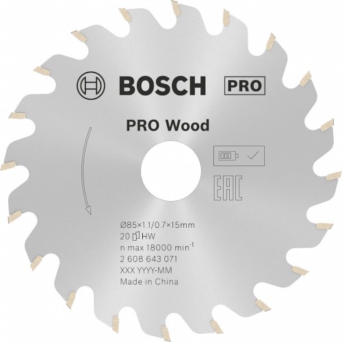 BOSCH Pilový kotouč PRO Wood cordless 85 × 1,1 × 15 mm 2608643071 BOSCH Pilový kotouč PRO Wood cordless 85 × 1,1 × 15 mm 2608643071