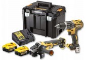 DeWALT DCK2020P2T Aku sada Vrtací šroubovák DCD791, úhlová bruska DCG405 +(2x5,0Ah/18V)+TSTAK