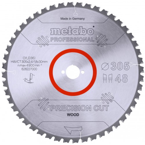 Metabo Pilový kotouč "precision cut wood - professional", 305x30, Z48 WZ 5° neg. 628227000