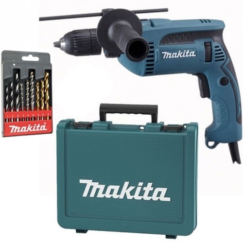 MAKITA HP1641K1X Příklepová vrtačka s kufrem,rychlosklíčidlo 1,5-13mm, 680W