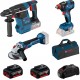 BOSCH Profesionální sada GBH 18V-26+GDX 18V-200+GWS 18V-10+2× akumulátor 5,0 Ah 0615990N21