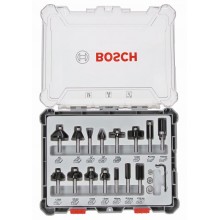 BOSCH Smíšená sada tvarových fréz s vřetenem O 8 mm, 15 ks 2607017472