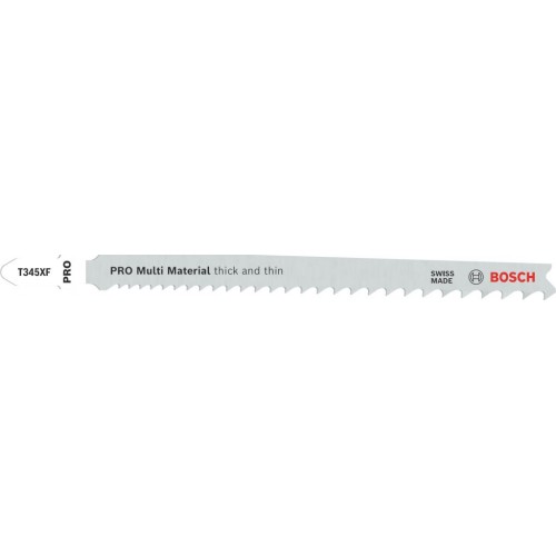 BOSCH Pilový plátek pro přímočaré pily PRO Multi Material thick and thin T345XF, 132 mm, 25 ks 2608634995