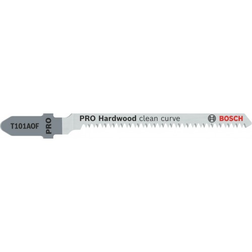 BOSCH Pilový plátek s obrácenými zuby pro přímočaré pily PRO Hardwood clean curve T101AOF, 83 mm, 3 ks 2608636225