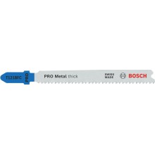 BOSCH Pilový plátek PRO Metal thick T121BFC pro přímočaré pily, 92 mm, 5 ks 2608655110