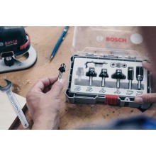 BOSCH Smíšená sada tvarových fréz s vřetenem 1/4", 30 ks 2607017476