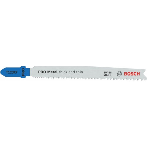 BOSCH Pilový plátek pro přímočaré pily PRO Metal thick and thin T123XF, 100 mm, 2 ks 2608655100