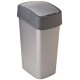 CURVER FLIP BIN 45L Odpadkový koš 65,3 x 29,4 x 37,6 cm stříbrná/šedá 02172-686