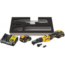 DeWALT DCF500L2G Aku ráčna s 1/4’’+ 3/8” čtvercovou výměnnou hlavou (12V/2x3,0Ah)