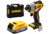 DeWALT DCF840E1T Aku rázový utahovák 1/4" (192Nm/18V/1x1,7Ah PowerStack) kufr Tstak