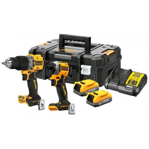 DeWALT DCK2050E2T Aku Kombo sada 18V (2x1,7Ah Powerstack) kufr Tstak