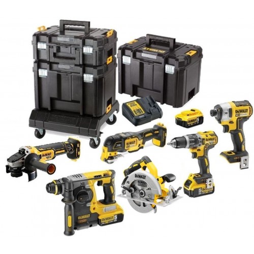 DeWALT DCK685P3T DCD796+DCF887+DCH273+DCG405+DCS570+DCS355+(18V/3x5,0Ah)+3x Tstak