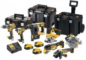 DeWALT DCK755P3T DCD796+DCF887+DCH273+DCG405+DCS570+DCS355+DCS334 (18V/3x5,0Ah) 3x kufr Tstak