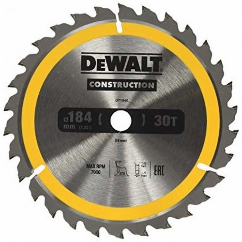 DeWALT DT1940 Pilový kotouč 184 x 16 mm, 30 zubů, ATB 10°