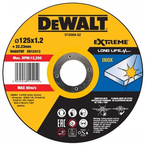 DeWALT DT43904 Řezný kotouč na nerez 125 x1.2mm
