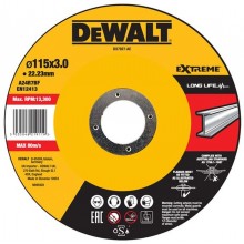 DeWALT DX7927 Řezný kotouč na kov 115x22,2 mm, vypouklý