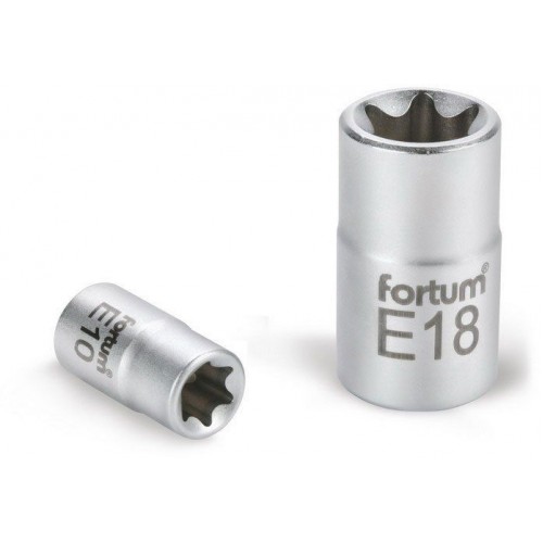 FORTUM hlavice nástrčná vnitřní TORX, 1/4", E 4, L 25mm 4701704