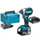 MAKITA DTD153RTJ Aku rázový utahovák 1/4"Li -ion (2x5,0Ah/18V/170Nm) Makpac 2