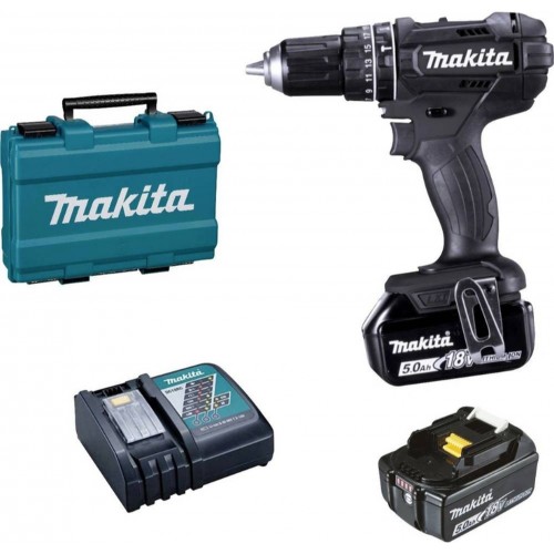 MAKITA DHP482RTEB Aku příklepový šroubovák Li-ion Black Edition (2x5,0Ah/18V) Makpac