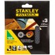 STANLEY STA39257-XJ Brusné mřížky pro excentrickou brusku 125mm, P120, 3ks