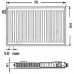 Kermi Therm X2 Profil-V deskový radiátor 11 600 / 1200 FTV110601201L1K