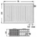 Kermi Therm X2 Profil-V deskový radiátor 33 500 / 2600 FTV330502601R1K