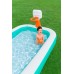 BESTWAY Dunk N' Splash Nafukovací bazén s basketbalovým košem, 251 x 168 x 102 cm 54445