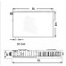Kermi Therm X2 Plan-V deskový radiátor 11 500 / 500 PTV110500501L1K