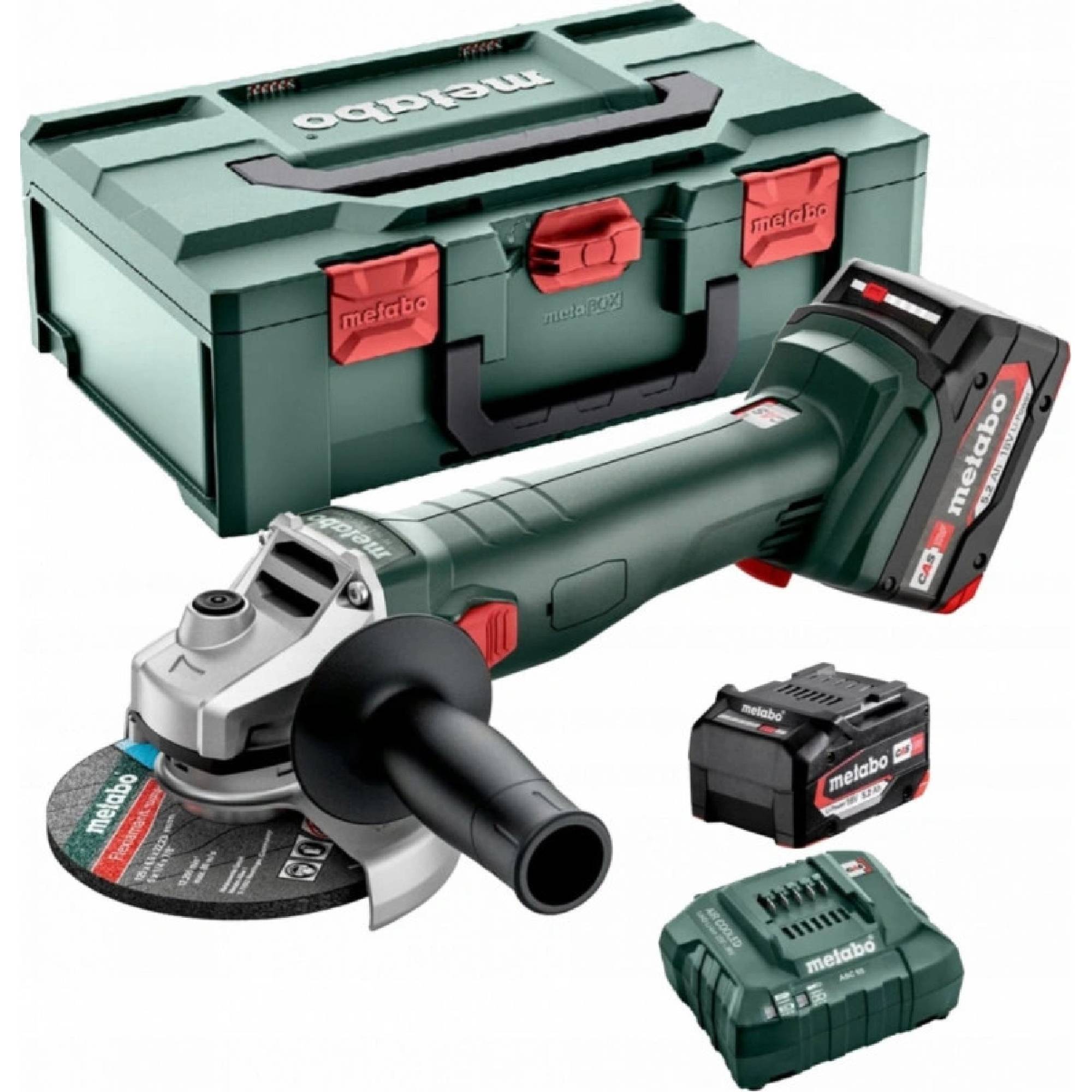 Metabo W 18 L 9-125 Q Akumulátorová úhlová bruska (18V 2x5,2 Ah) +MetaBox165L 602249650