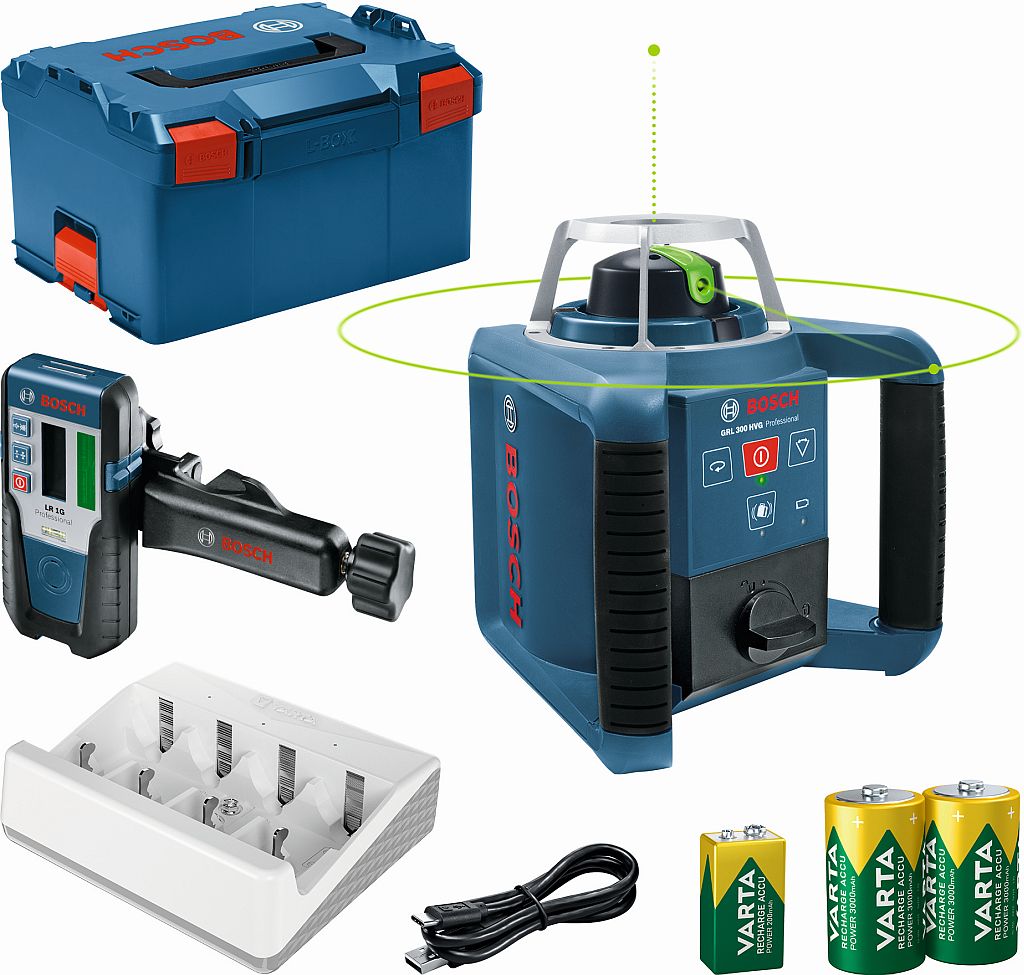 BOSCH GRL 300 HVG PROFESSIONAL Rotační laser + LR 1 G, L-Boxx 0601061704