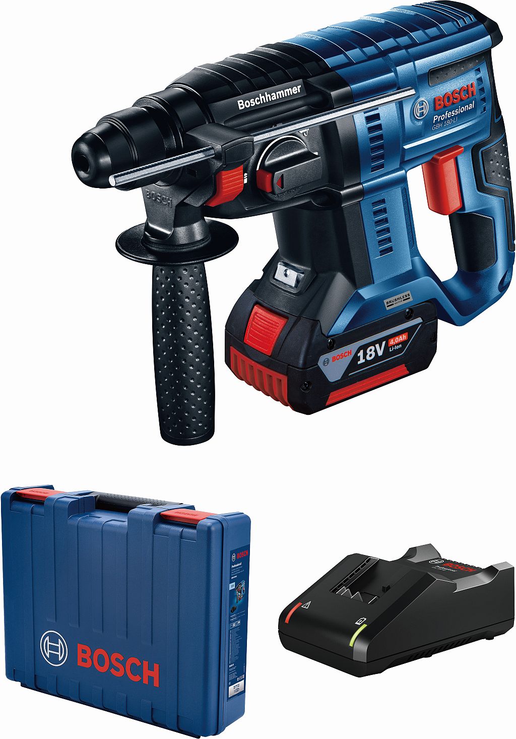 BOSCH GBH 180-LI PROFESSIONAL Akumulátorové vrtací kladivo s SDS plus, 0611911122