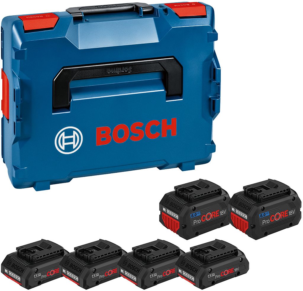 BOSCH 4 x ProCORE18V 4.0Ah + 2 x ProCORE18V 8.0Ah 1600A02A2T