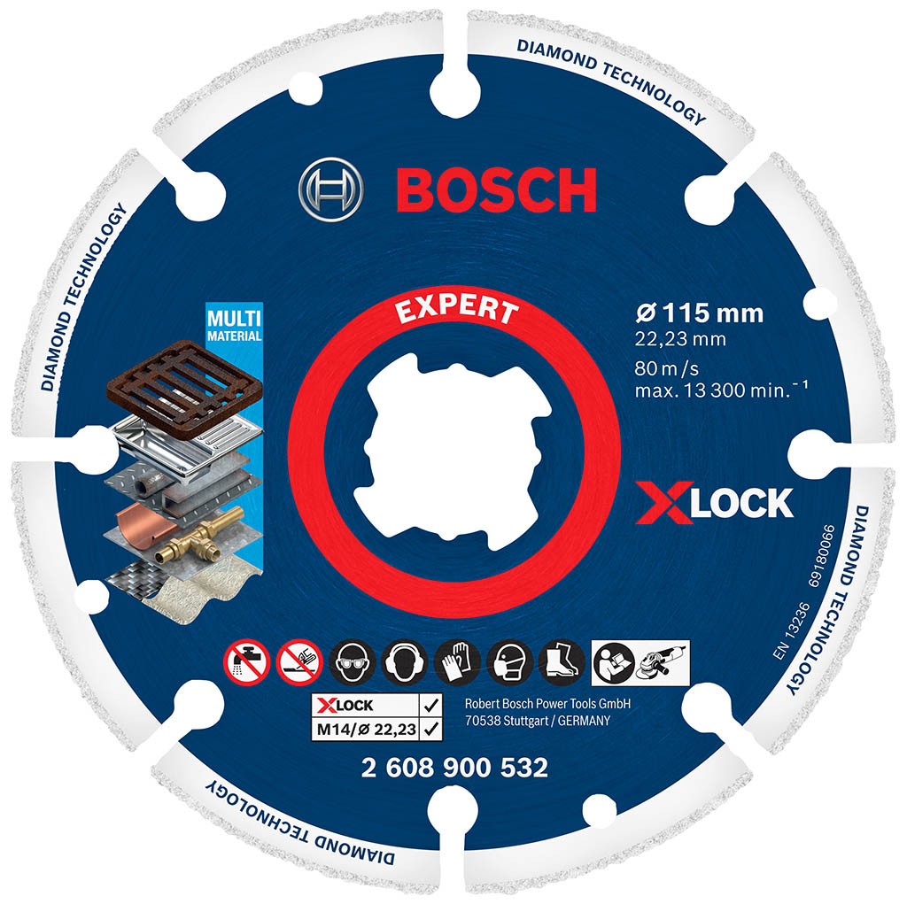 BOSCH Řezný kotouč EXPERT Diamond Metal Wheel X-LOCK 115 × 22,23 mm 2608900532