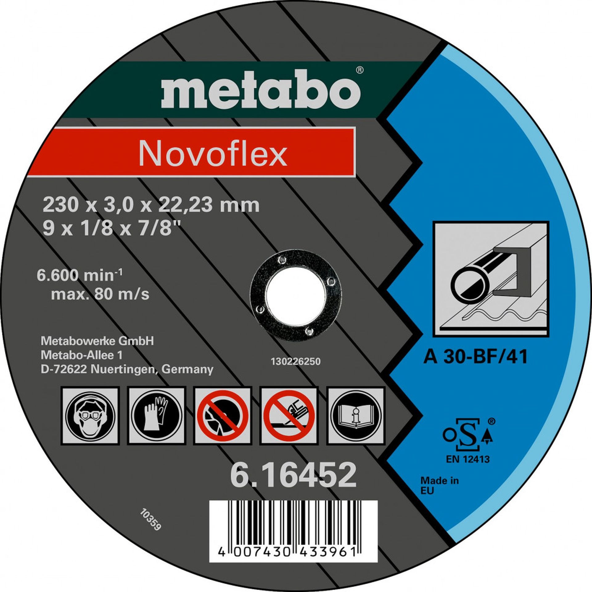 Metabo Novoflex Řezný kotouč 125 x 2,5 x 22,23 ocel, TF 42 616456000