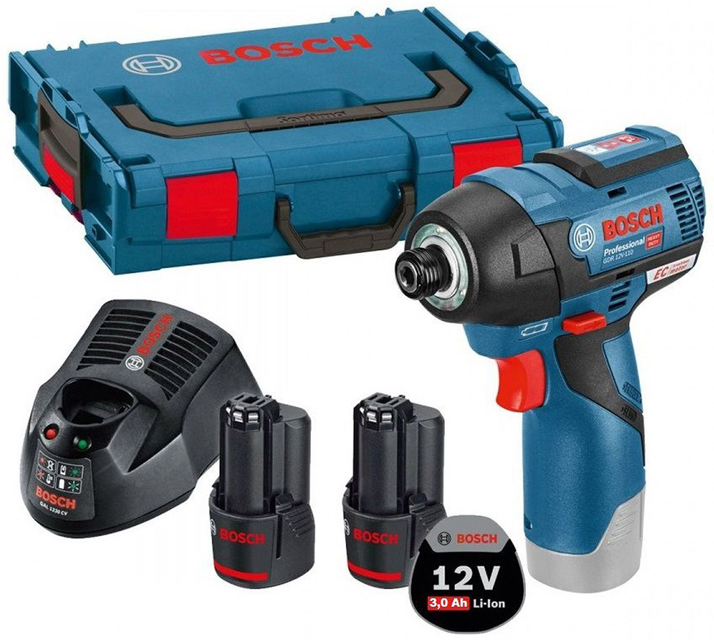 BOSCH GDR 12V-110 Akumulátorový rázový utahovák,12V, 2 x 3.0 Ah 06019E0005