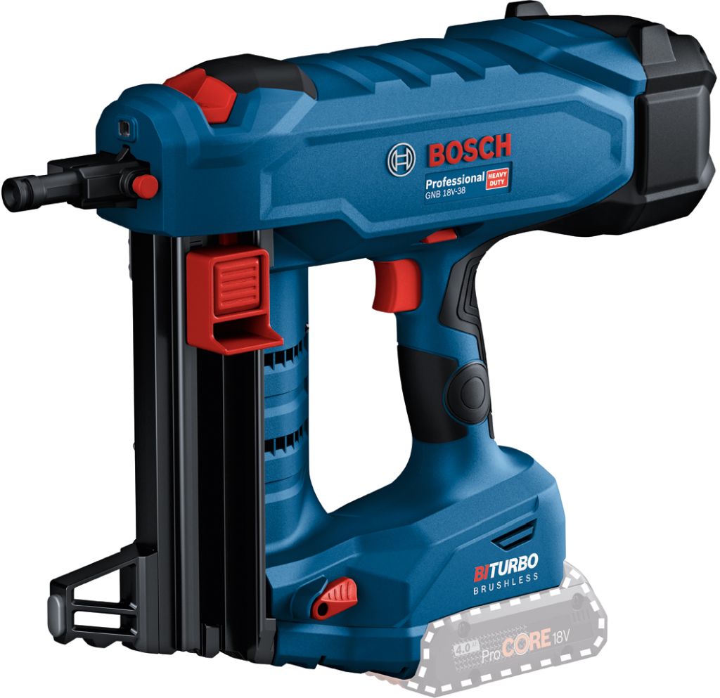 BOSCH GNB 18V-38 PROFESSIONAL Akumulátorová hřebíkovačka do betonu 06019L7001