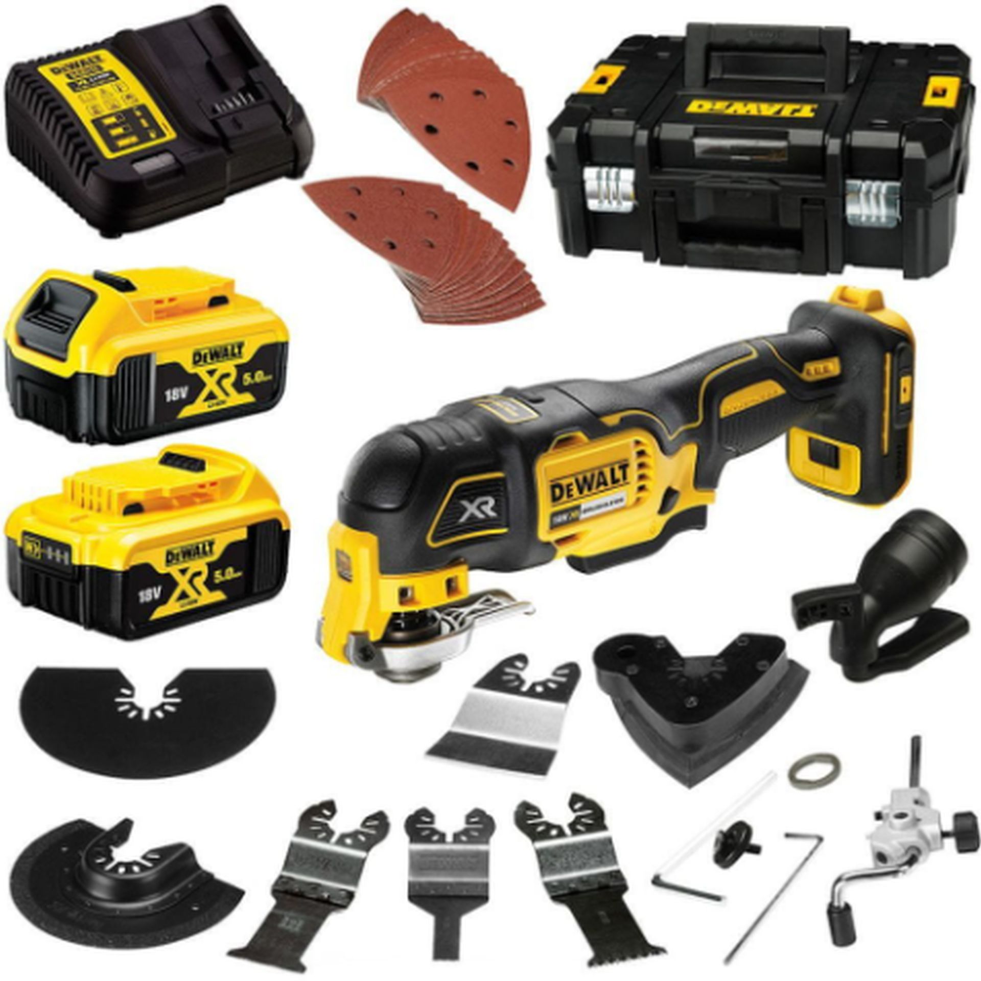 DeWALT DCS356P2 Aku oscilační multibruska XR 18V (2x5,0Ah) kufr Tstak