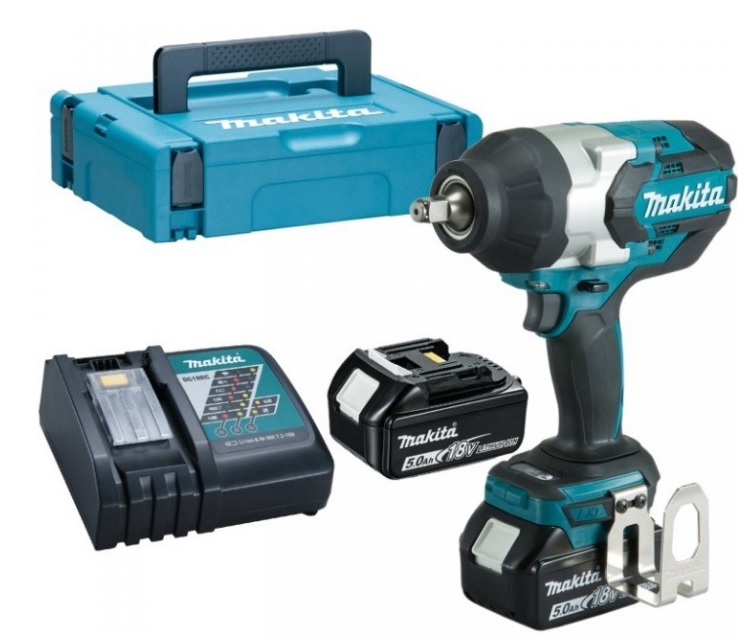 MAKITA DTW1002RTJ Aku rázový utahovák 1/2" Li -ion (2x5,0 Ah/18V) MAKPAC