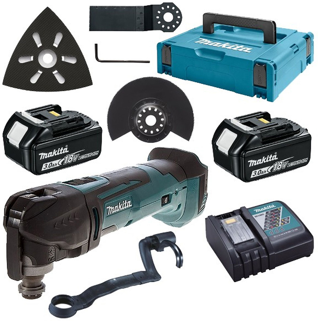 MAKITA DTM51RFJX1 Aku MultiTool + příslušenství Li-ion 18 V 18V 2 x 3,0Ah, Makpac