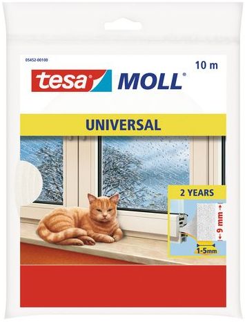 TESA MOLL Pěnové těsnění, na okna a dveře, bílé, 10m x 9mm x 6mm 05452-00101-00